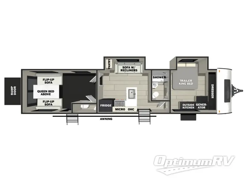 2025 Forest River Vengeance Rogue Armored 32L132 RV Floorplan Photo