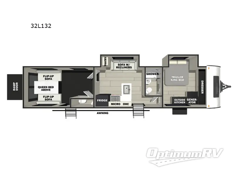 2025 Forest River Vengeance Rogue Armored 32L132 RV Floorplan Photo