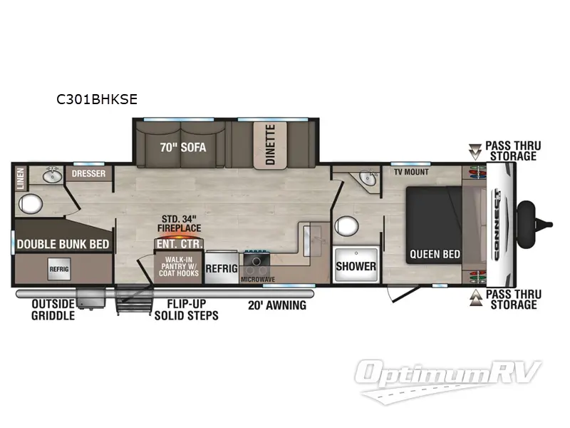 2025 KZ Connect SE C301BHKSE RV Floorplan Photo