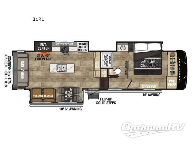 2025 KZ Ridgeway 31RL RV Floorplan Photo