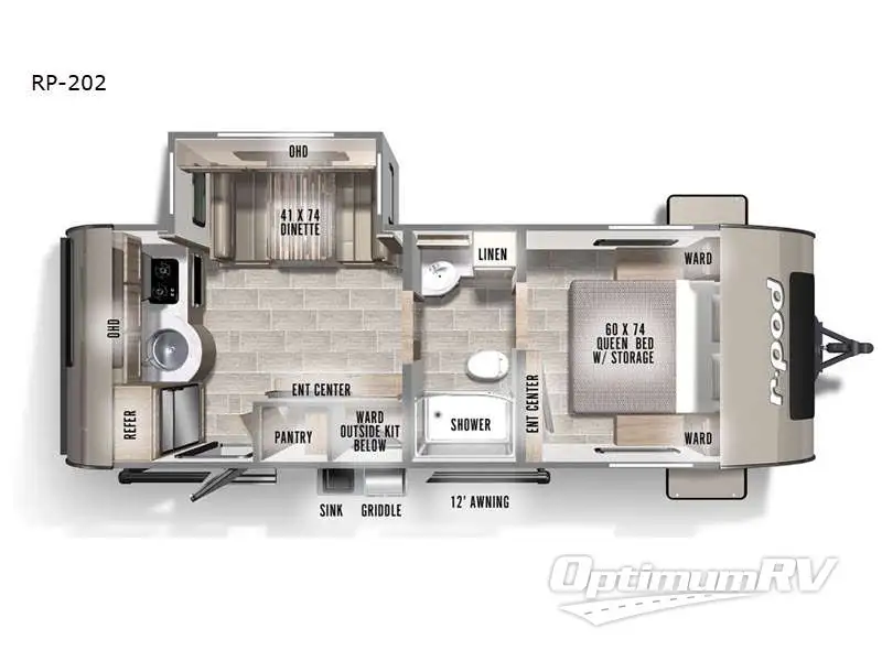 2022 Forest River R Pod RP-202 RV Floorplan Photo