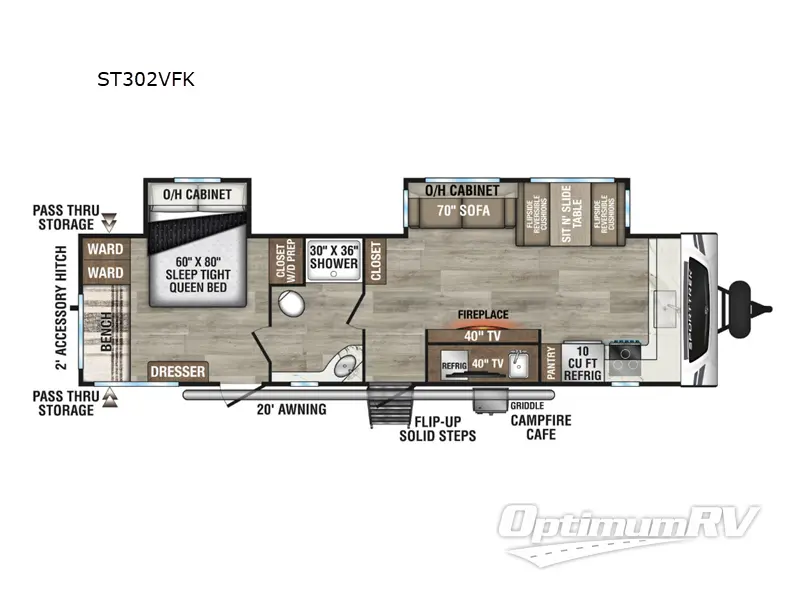 2025 Venture SportTrek ST302VFK RV Floorplan Photo