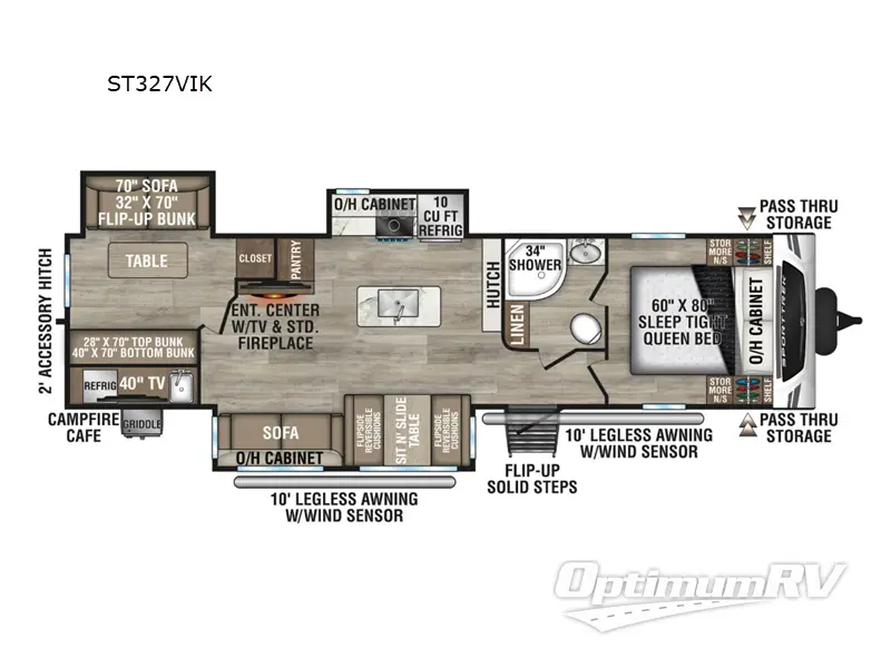 2025 Venture SportTrek ST327VIK RV Floorplan Photo