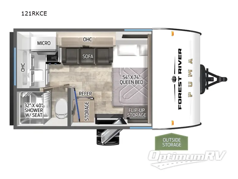 2025 Palomino Puma Camping Edition 121RKCE RV Floorplan Photo