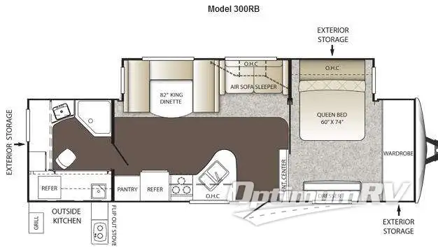 2013 Keystone Outback 300RB RV Floorplan Photo