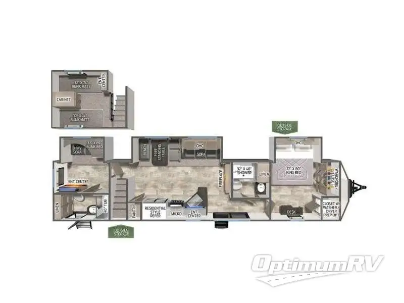 2025 Palomino Puma Destination 429LFT RV Floorplan Photo