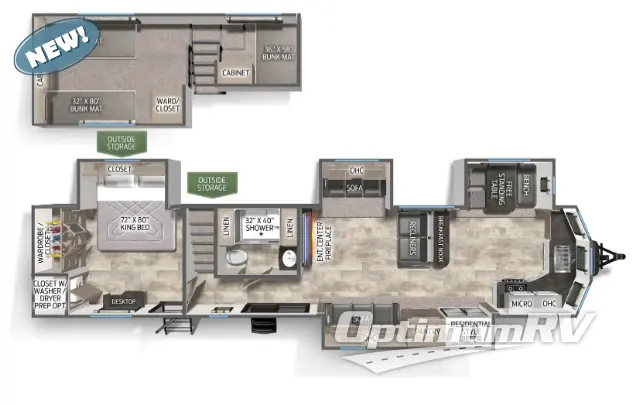 2025 Palomino Puma Destination 403LFT RV Floorplan Photo