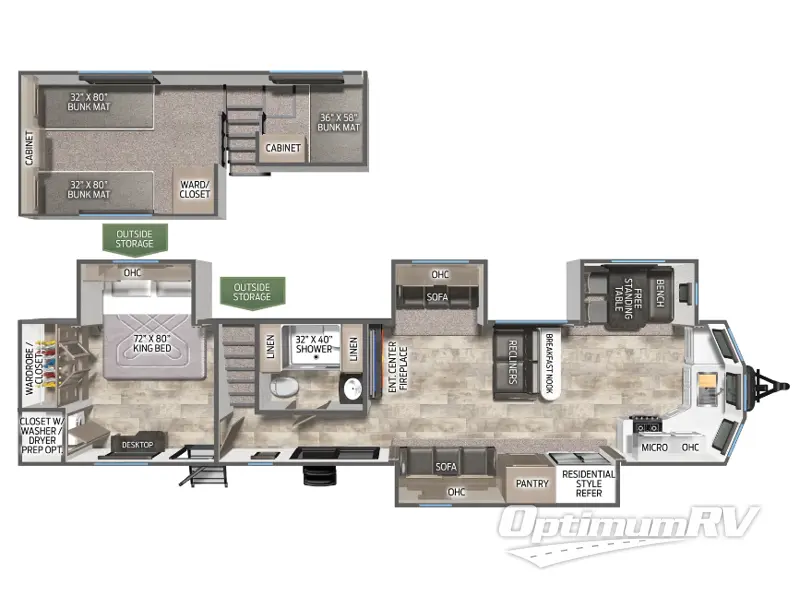 2025 Palomino Puma Destination 403LFT RV Floorplan Photo