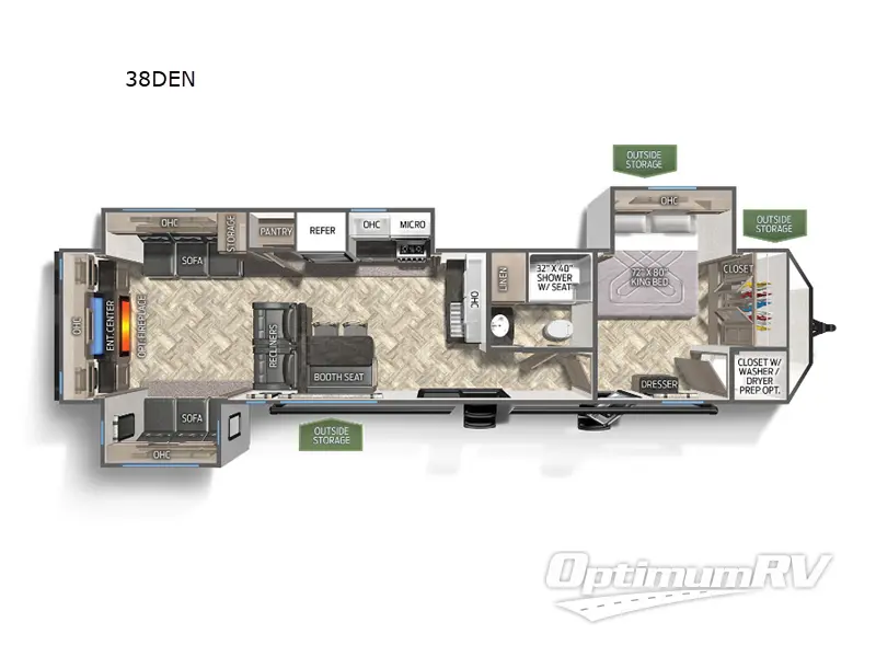 2025 Palomino Puma Destination 38DEN RV Floorplan Photo