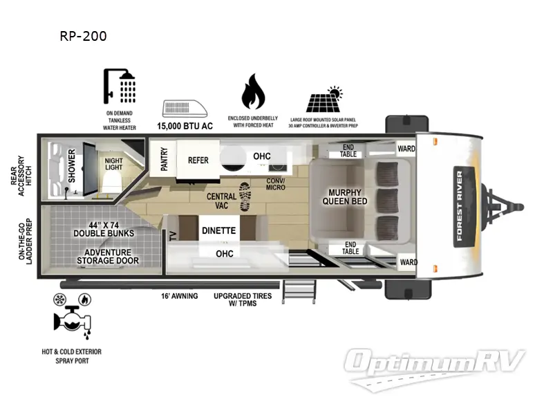 2025 Forest River R Pod RP-200 RV Floorplan Photo