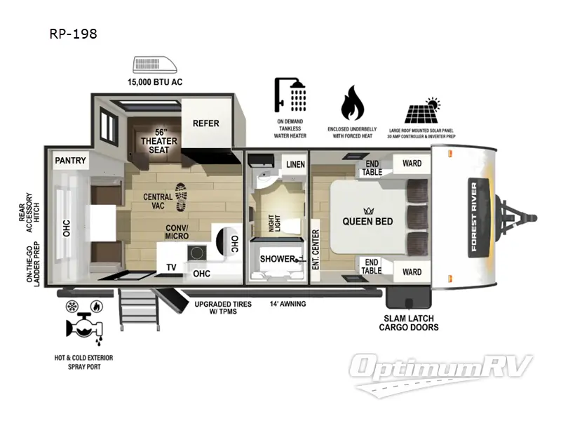 2025 Forest River R Pod RP-198 RV Floorplan Photo