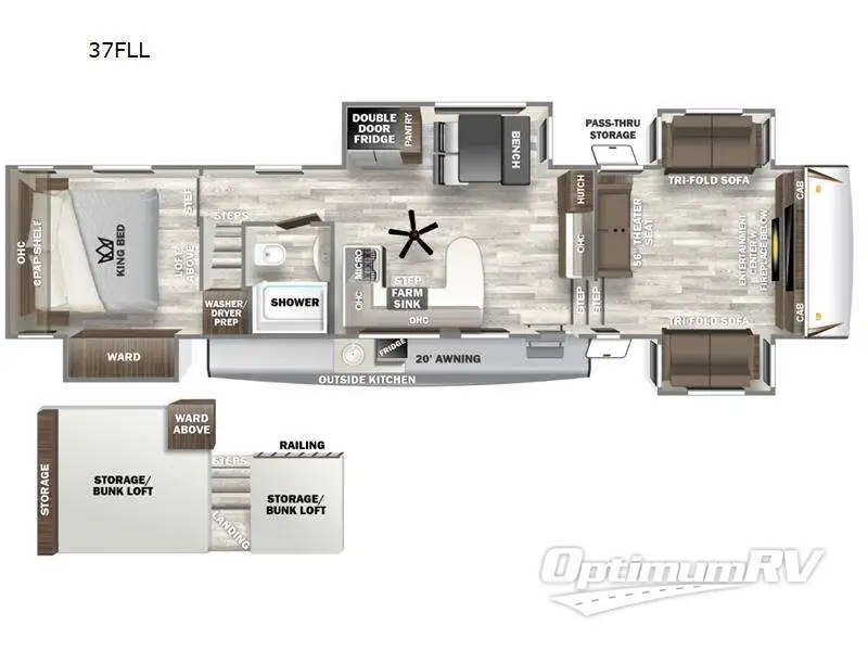 2024 Forest River Sabre 37FLL RV Floorplan Photo