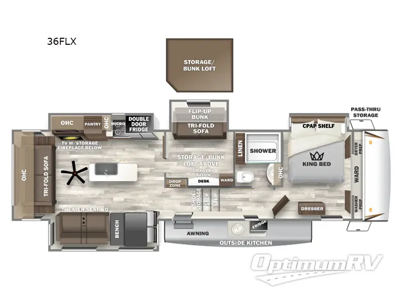 2024 Forest River Sabre 36FLX RV Floorplan Photo