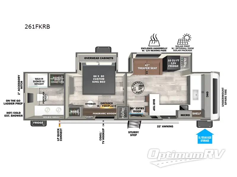 2025 Forest River Salem Hemisphere 261FKRB RV Floorplan Photo