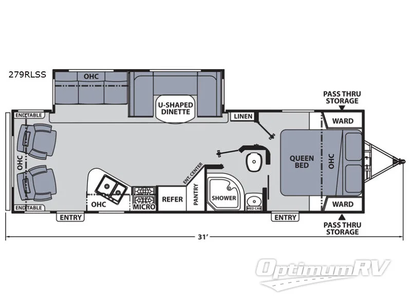 2019 Coachmen Apex Ultra-Lite 279RLSS RV Floorplan Photo