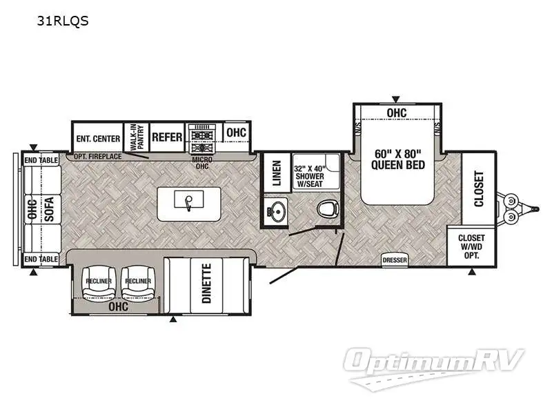 2021 Palomino Puma 31RLQS RV Floorplan Photo