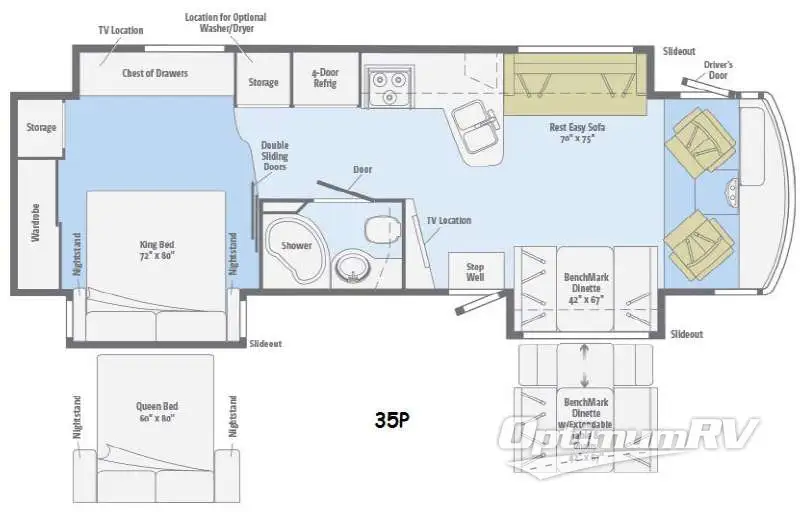 2015 Itasca Suncruiser 35P RV Floorplan Photo