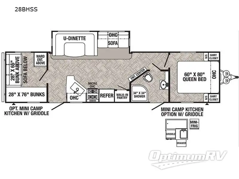 2022 Palomino Puma 28BHSS RV Floorplan Photo