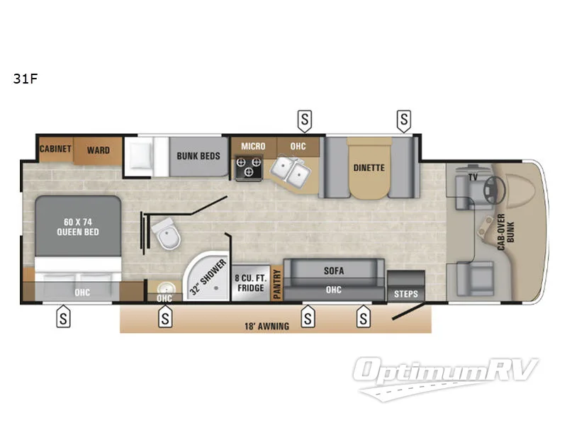 2019 Entegra Odyssey 31F RV Floorplan Photo