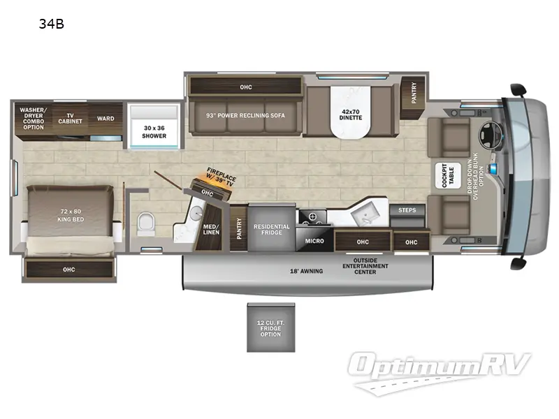 2023 Entegra Vision XL 34B RV Floorplan Photo