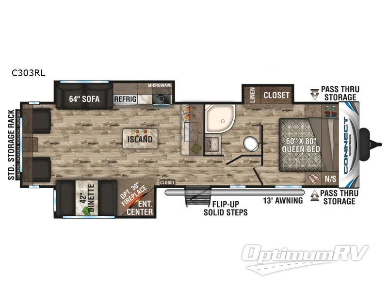 2019 KZ Connect C303RL RV Floorplan Photo