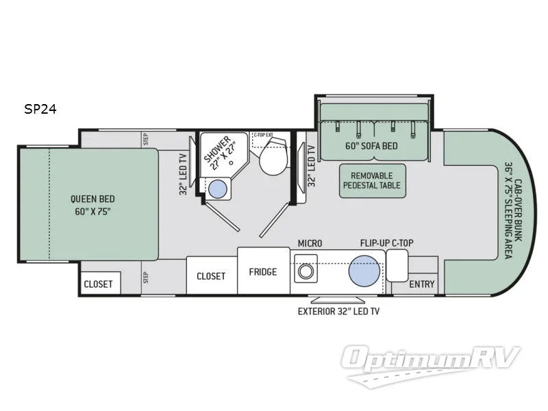 2018 Thor Synergy SP24 RV Floorplan Photo