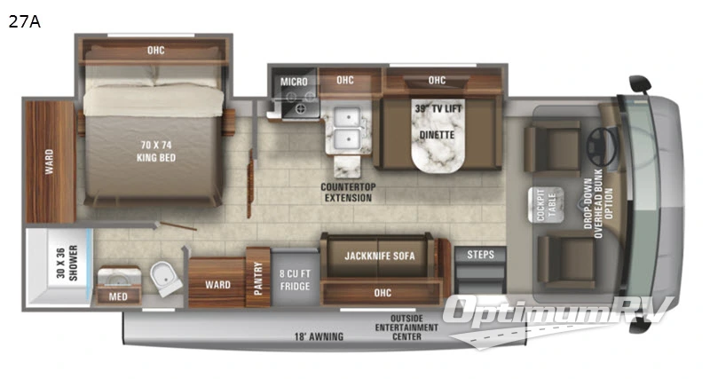 2021 Jayco Alante 27A RV Floorplan Photo