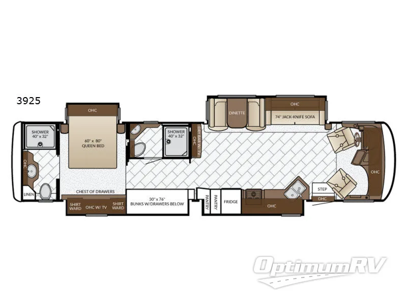 2017 Newmar Canyon Star 3925 RV Floorplan Photo