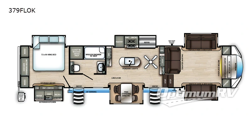 2020 Forest River Sierra 379FLOK RV Floorplan Photo