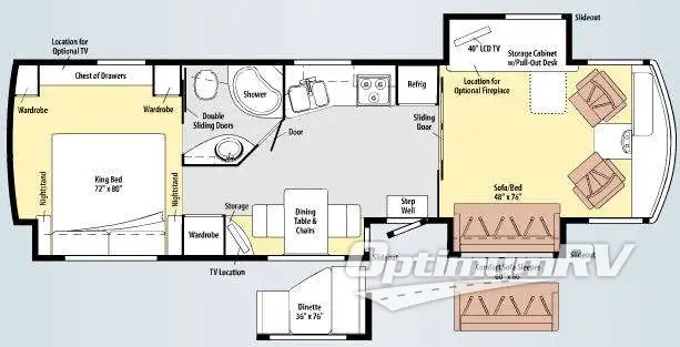 2010 Winnebago Sightseer 37L RV Floorplan Photo