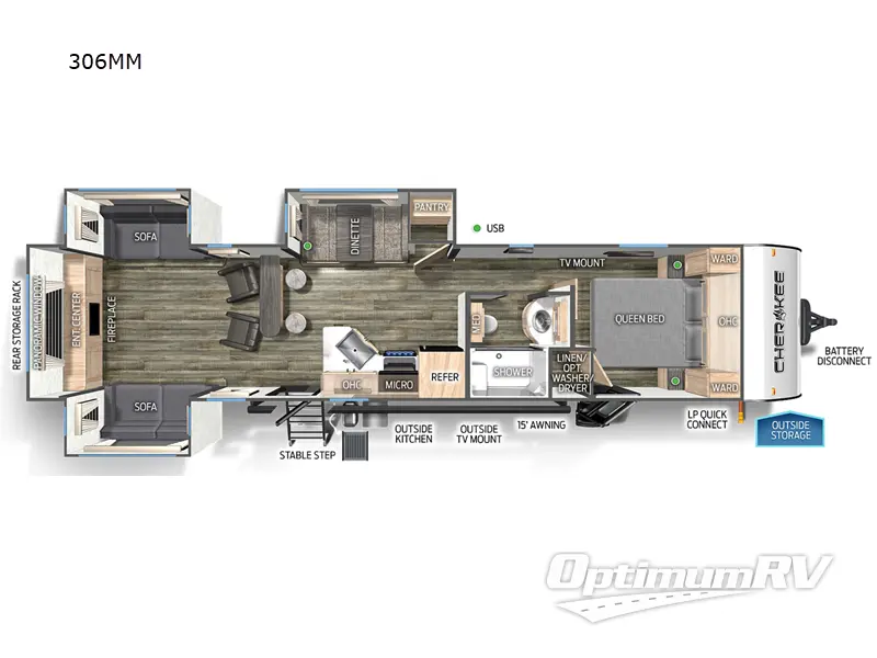 2025 Forest River Cherokee 306MM RV Floorplan Photo