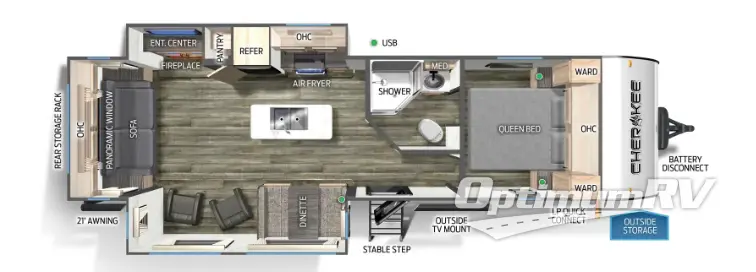 2025 Forest River Cherokee Wolf Den 274WK RV Floorplan Photo