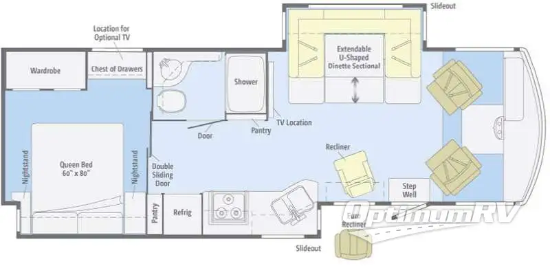 2013 Itasca Sunova 30A RV Floorplan Photo