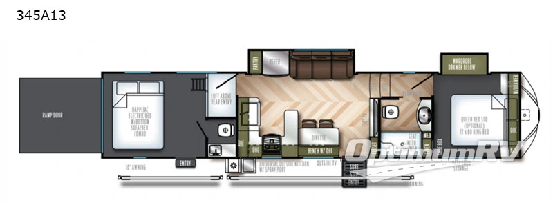 2019 Forest River Vengeance 345A13 RV Floorplan Photo