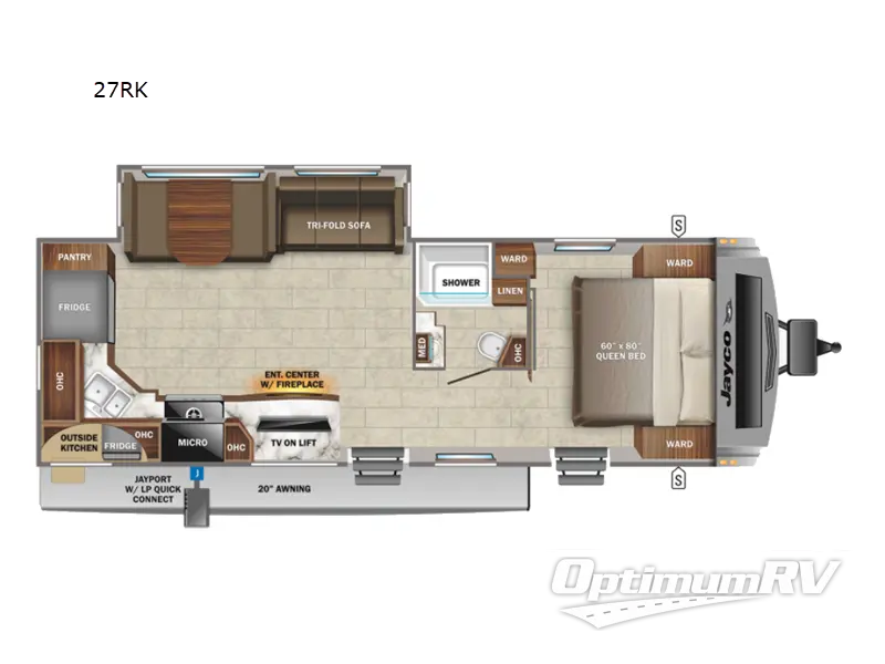 2023 Jayco White Hawk 27RK RV Floorplan Photo