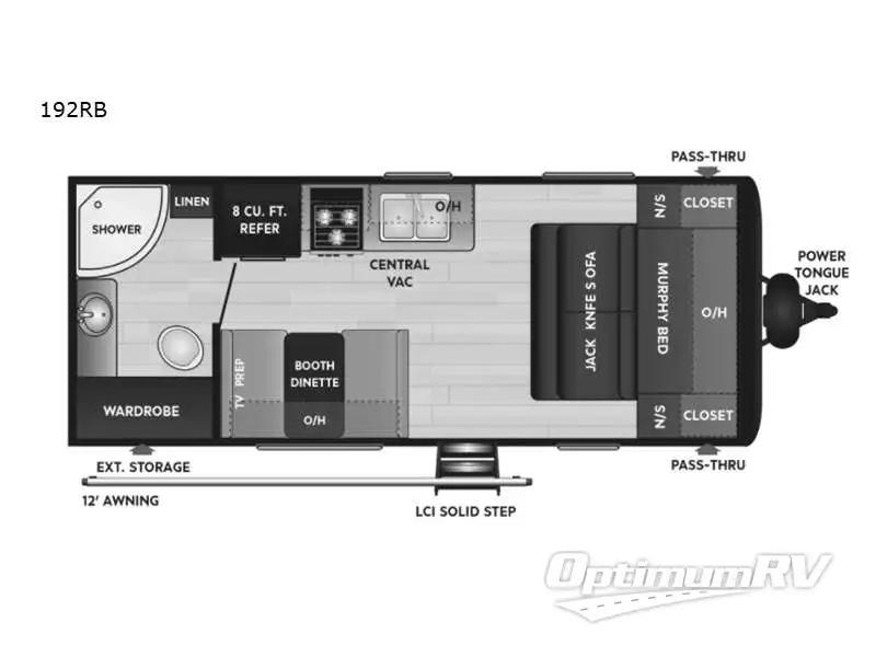 2021 Keystone Hideout 192RB RV Floorplan Photo