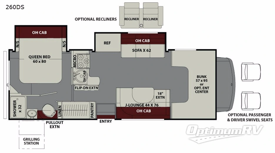 2017 Coachmen Leprechaun 260DS Ford 450 RV Floorplan Photo