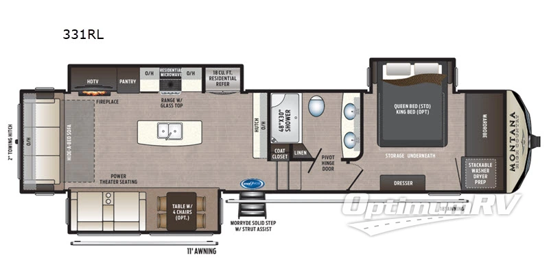 2020 Keystone Montana High Country 331RL RV Floorplan Photo