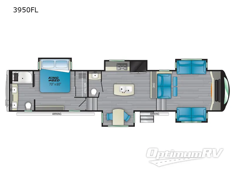 2021 Heartland Bighorn M-3950FL RV Floorplan Photo