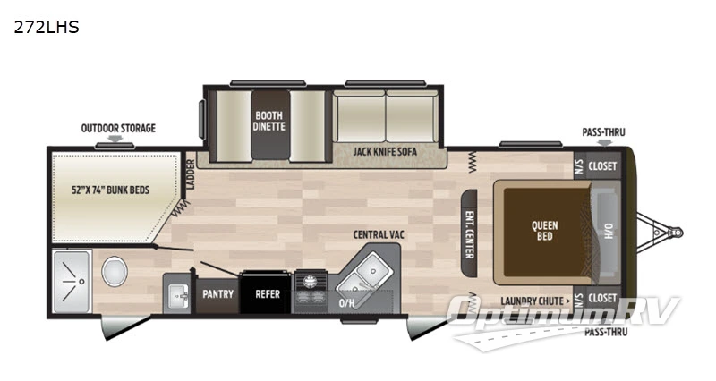 2019 Keystone Hideout 272LHS RV Floorplan Photo