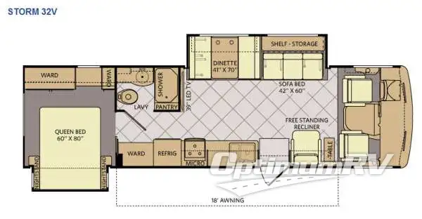 2014 Fleetwood Storm 32V RV Floorplan Photo