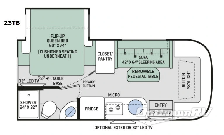 2017 Thor Gemini 23TB RV Floorplan Photo