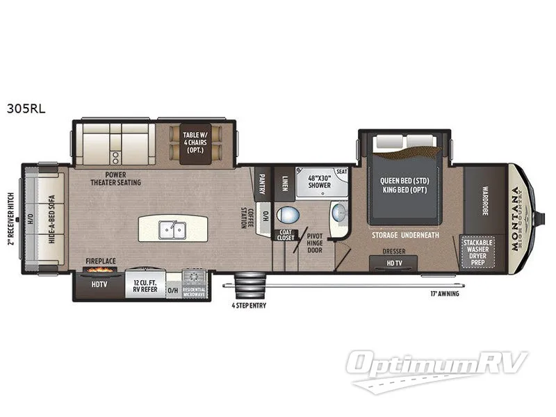 2018 Keystone Montana High Country 305RL RV Floorplan Photo