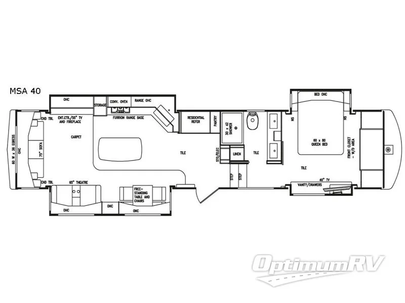 2017 DRV Luxury Suites Mobile Suites Aire MSA 40 RV Floorplan Photo