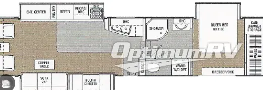 2005 Coachmen Somerset 370RLS RV Floorplan Photo