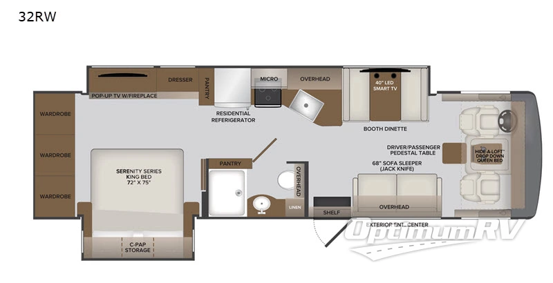 2021 Holiday Rambler Invicta 32RW RV Floorplan Photo