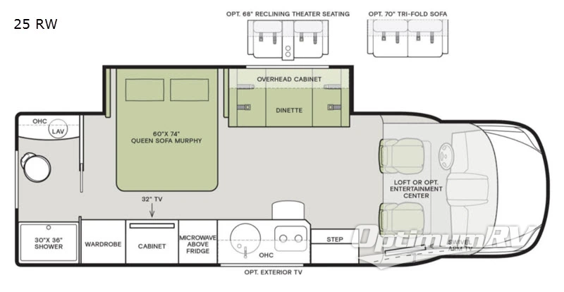 2021 Tiffin Wayfarer 25 RW RV Floorplan Photo