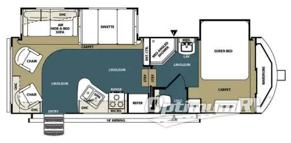 2013 Forest River Wildwood Heritage Glen 246RLBS RV Floorplan Photo