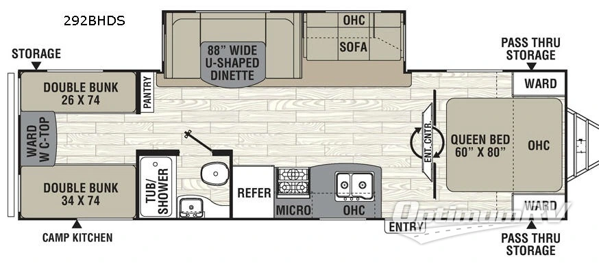 2017 Coachmen Freedom Express 292BHDS RV Floorplan Photo