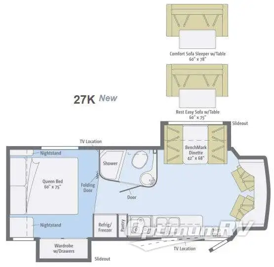 2013 Itasca Cambria 27K RV Floorplan Photo